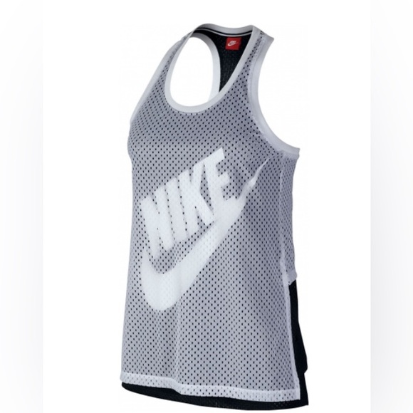 Nike Tops - NIKE Just Do It OVERLAY MESH RACERBACK TANK TOP |Size Small